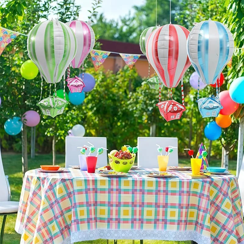 Striped Hot Air Balloon Party Balloons