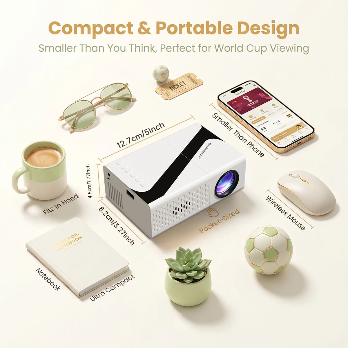Portable 4K Projector with 720P Native Resolution