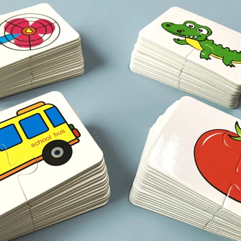 Montessori Matching Puzzle Cards for Toddlers