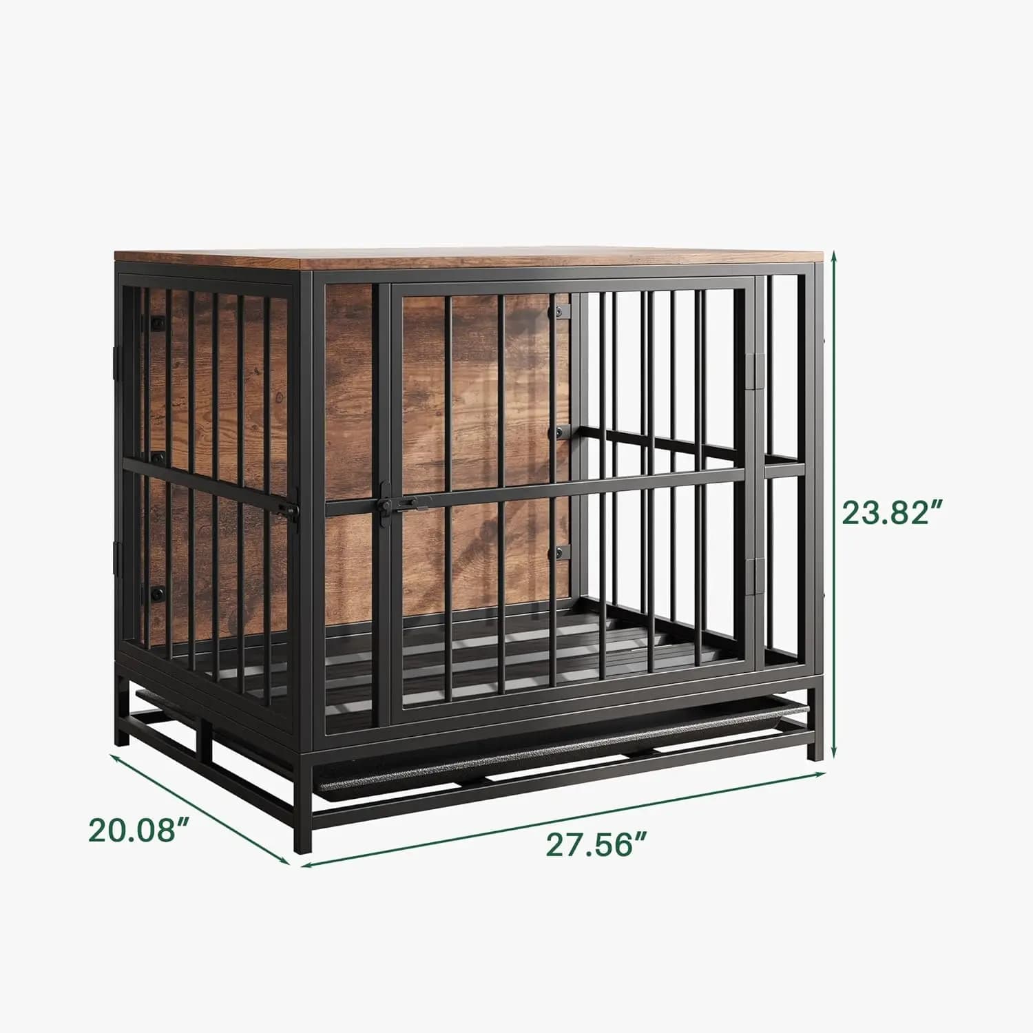 Wooden Dog Crate Furniture with Removable Tray