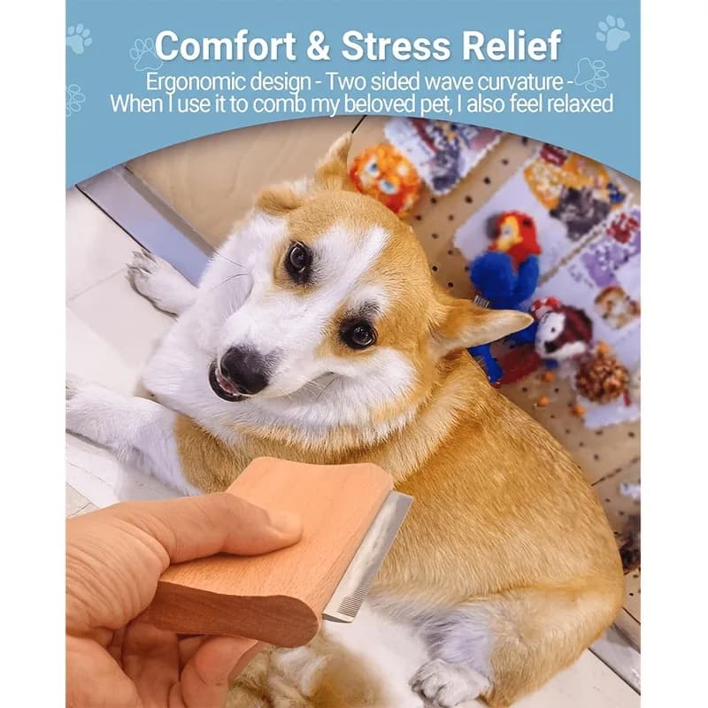 Double-Sided Dog and Cat Shedding Brush