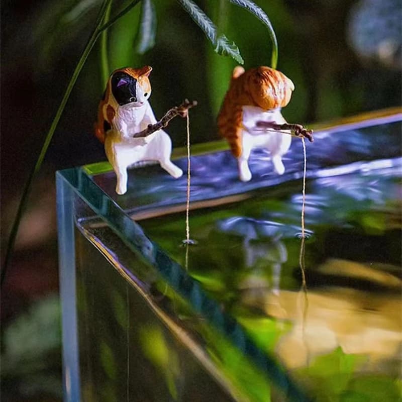 Cartoon Fishing Ornament Aquarium Decoration