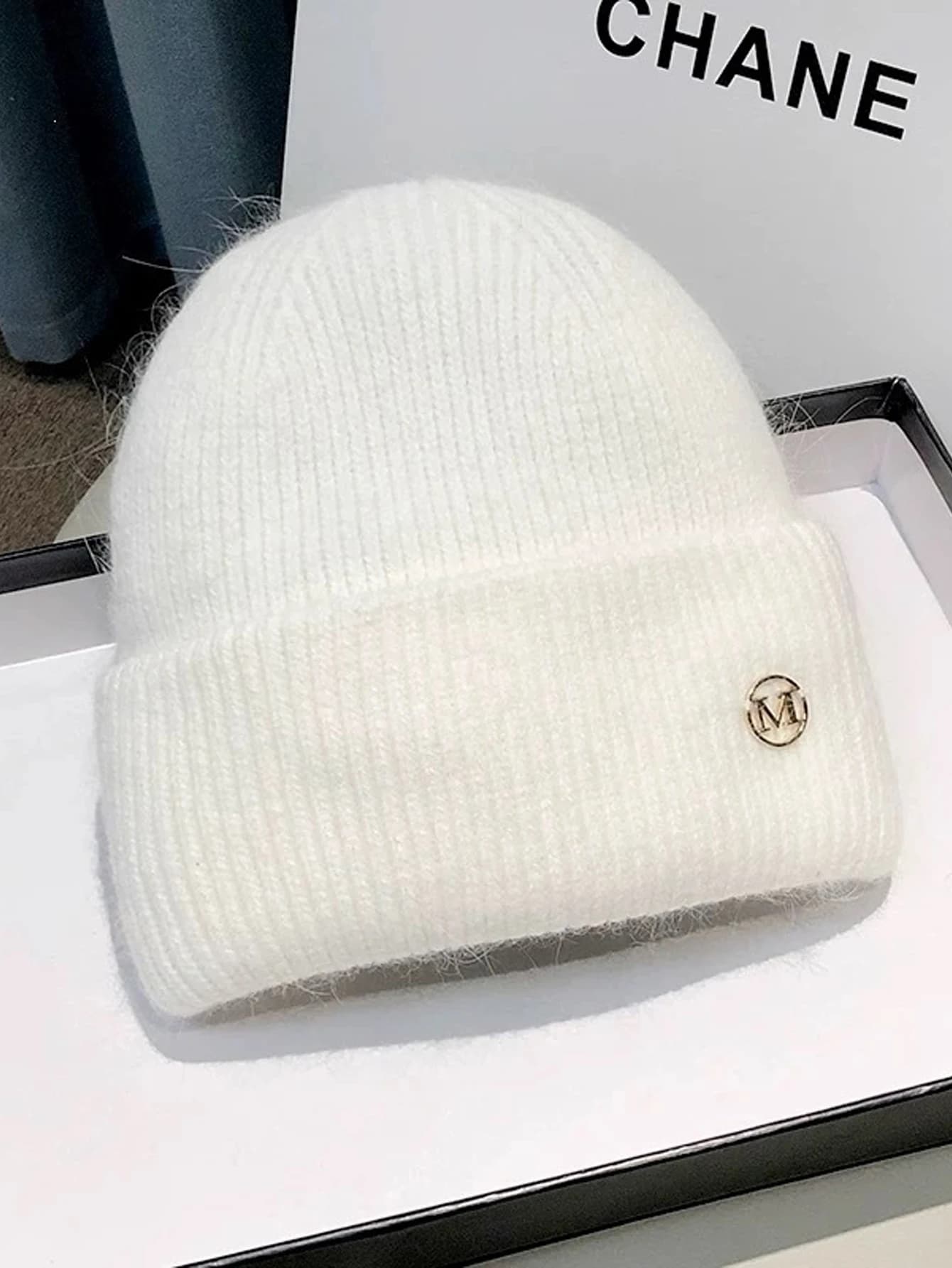 Fleece-Lined Knit Beanie with Ear Protection