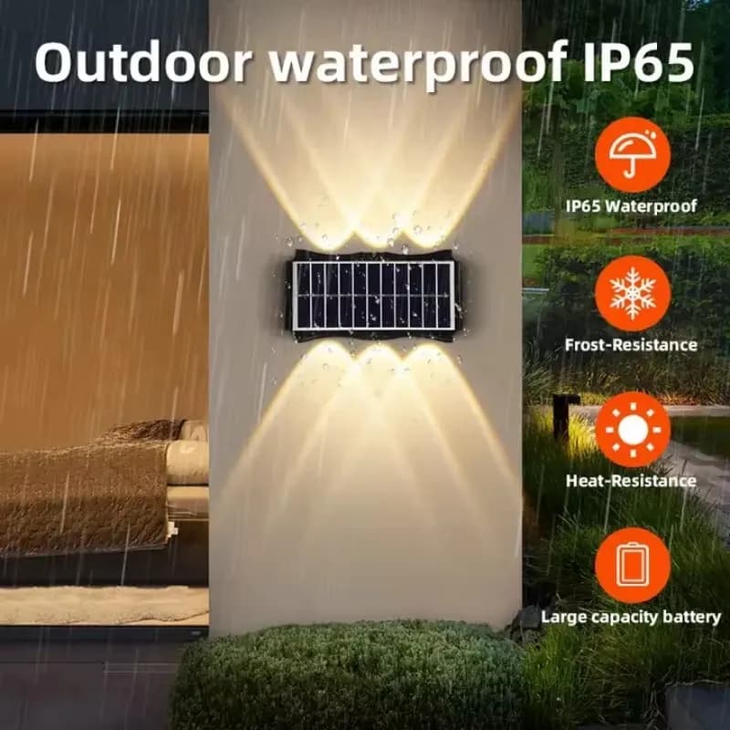 Solar Outdoor Wall Light Up and Down Beam