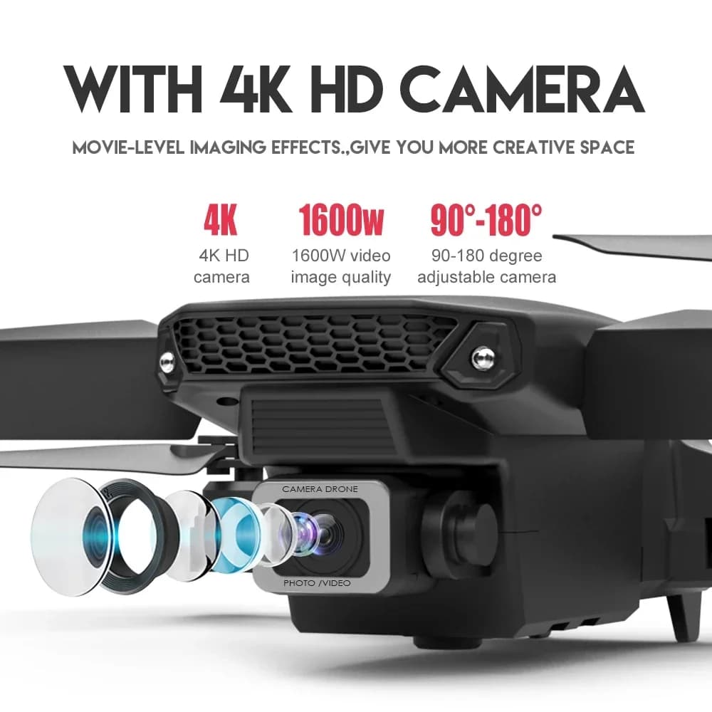 E88 Pro Foldable 4K WiFi FPV Quadcopter Drone