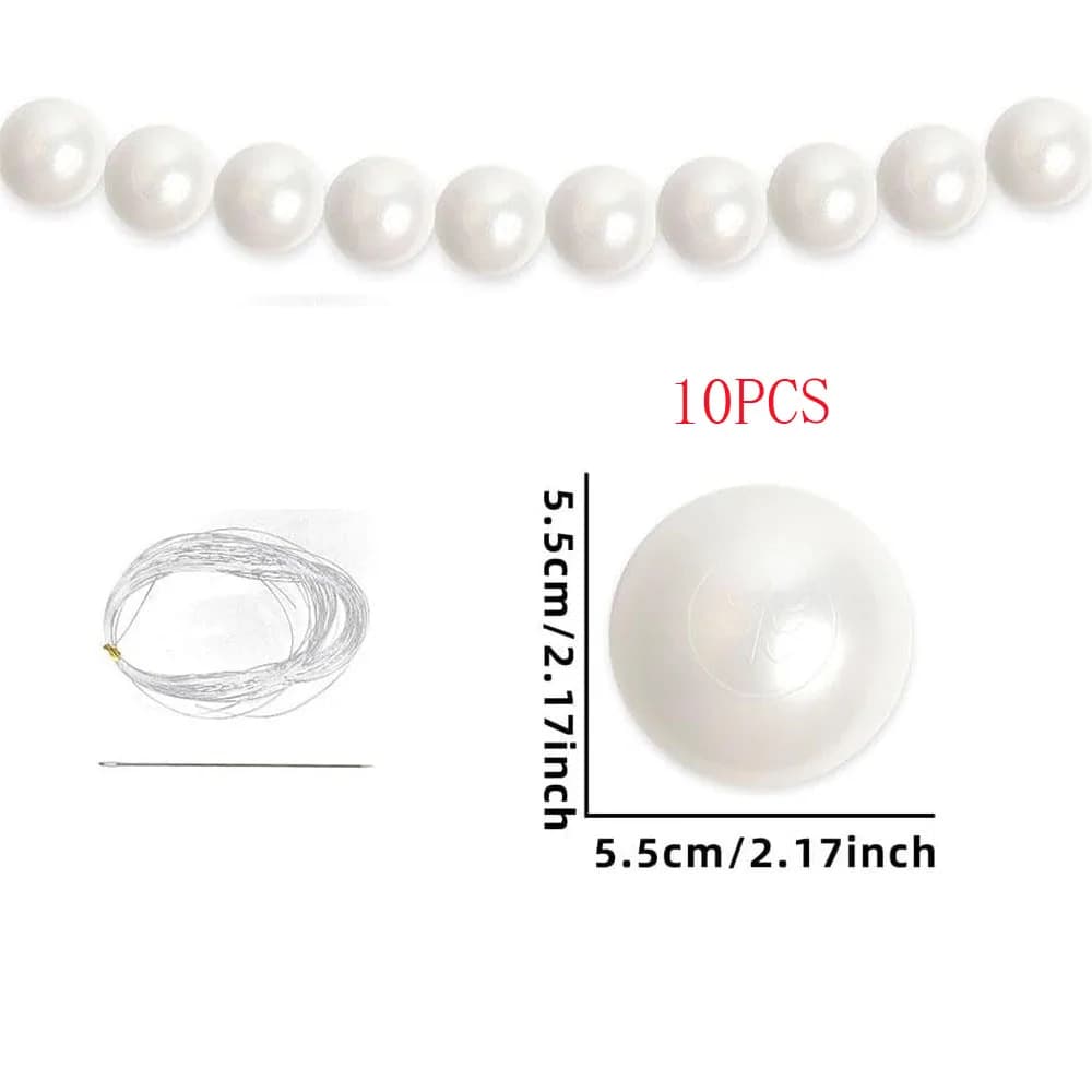 Wedding Backdrop DIY Elegant Beaded Large Faux Pearl Garland Wall Hanging with Crystal Ball Pendants Boho Wedding Arch Decor
