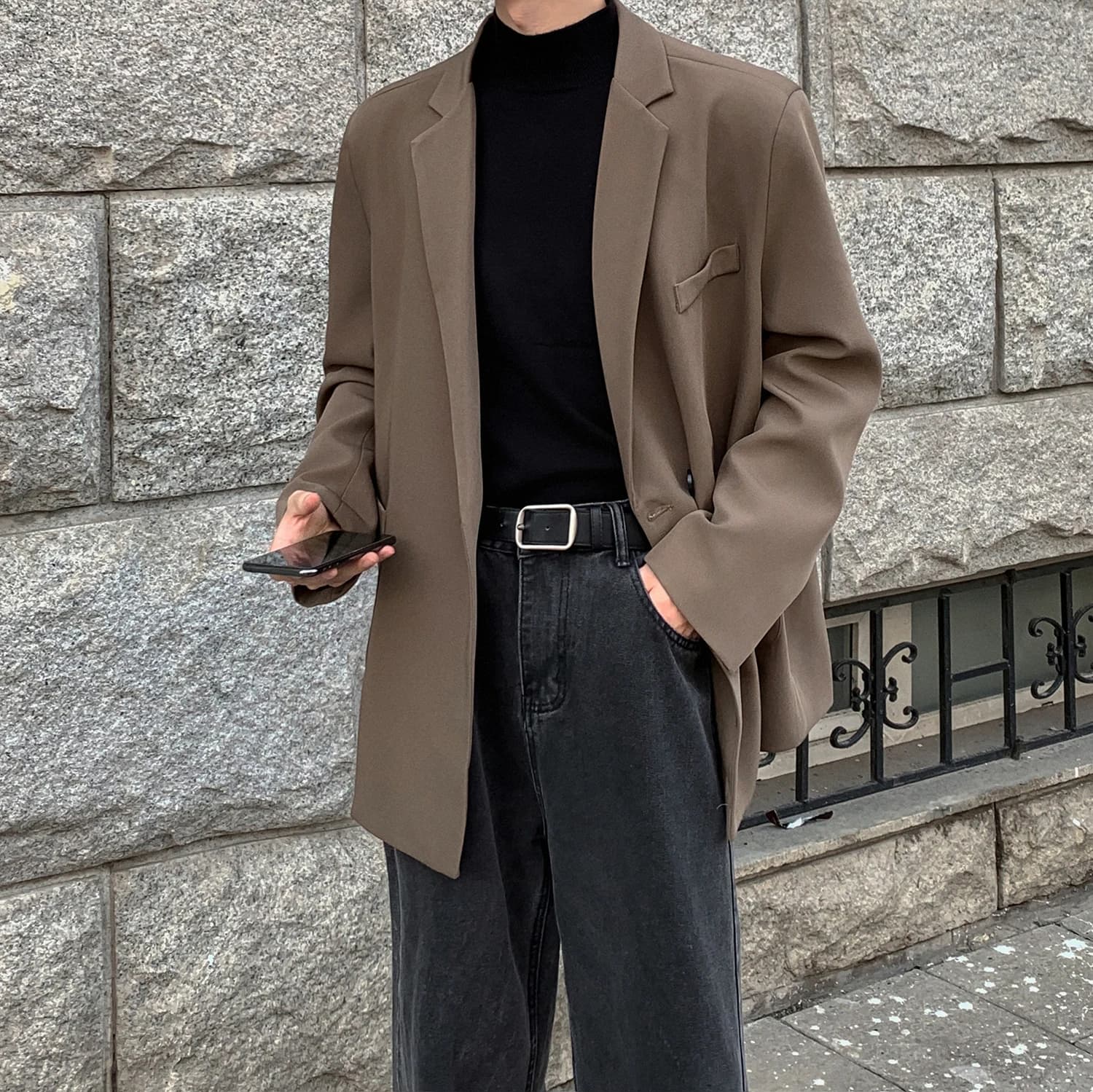Men's Casual Loose Blazer Jacket