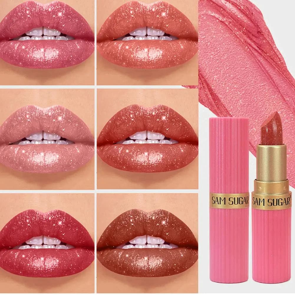 Glitter Lipstick in Nude Pink
