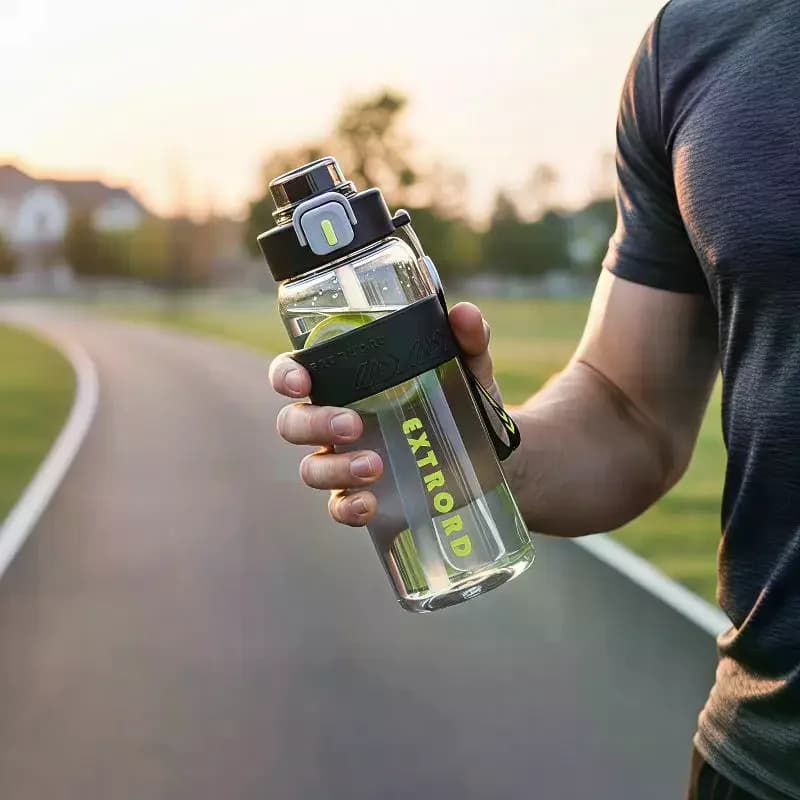 Sports Water Bottle with Straw and Direct Drinking