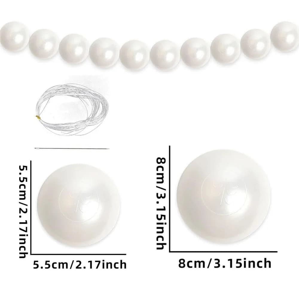 Wedding Backdrop DIY Elegant Beaded Large Faux Pearl Garland Wall Hanging with Crystal Ball Pendants Boho Wedding Arch Decor