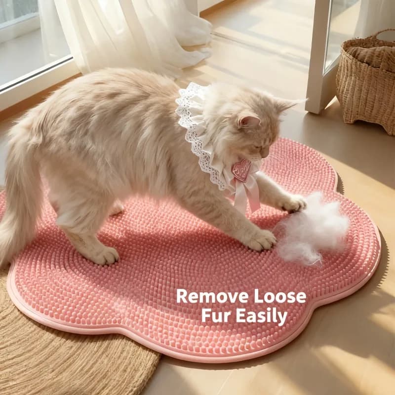 2-in-1 Cat Grooming Brush Mat and Pet Bed