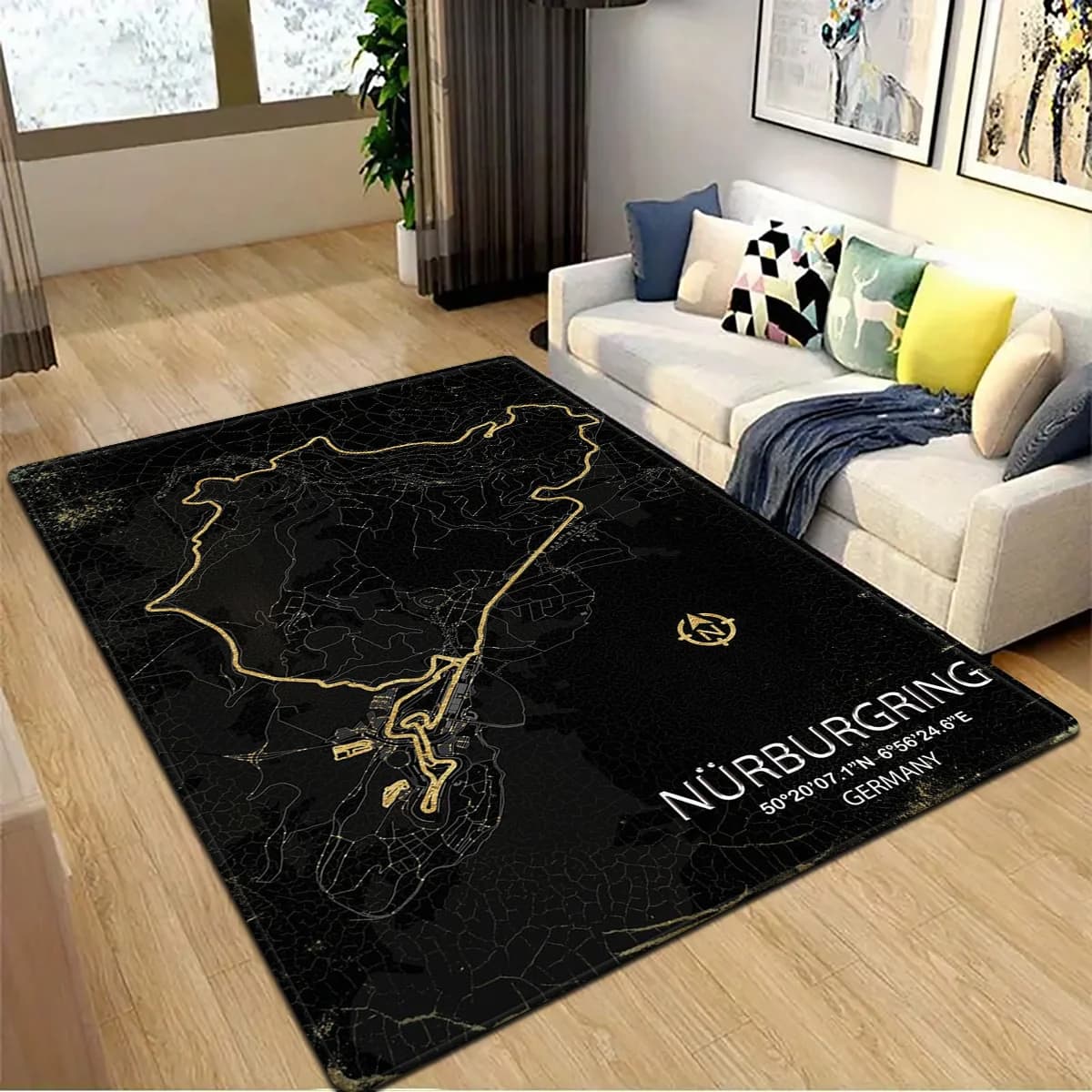 Nurburgring Race Track Area Rug