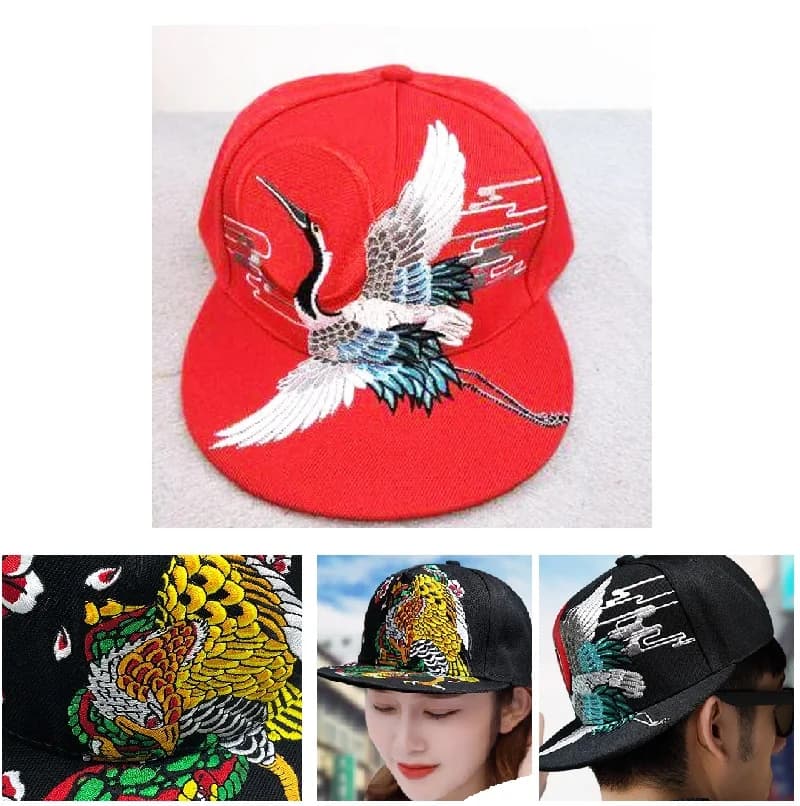Embroidered Flat Top Baseball Cap