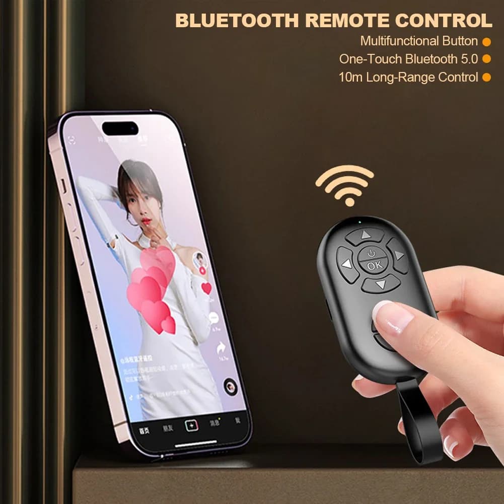 For Tiktok Photo Brush Video Bluetooth Remote Control Click The Novel Page Turning Mobile Phone Bluetooth Self-timer