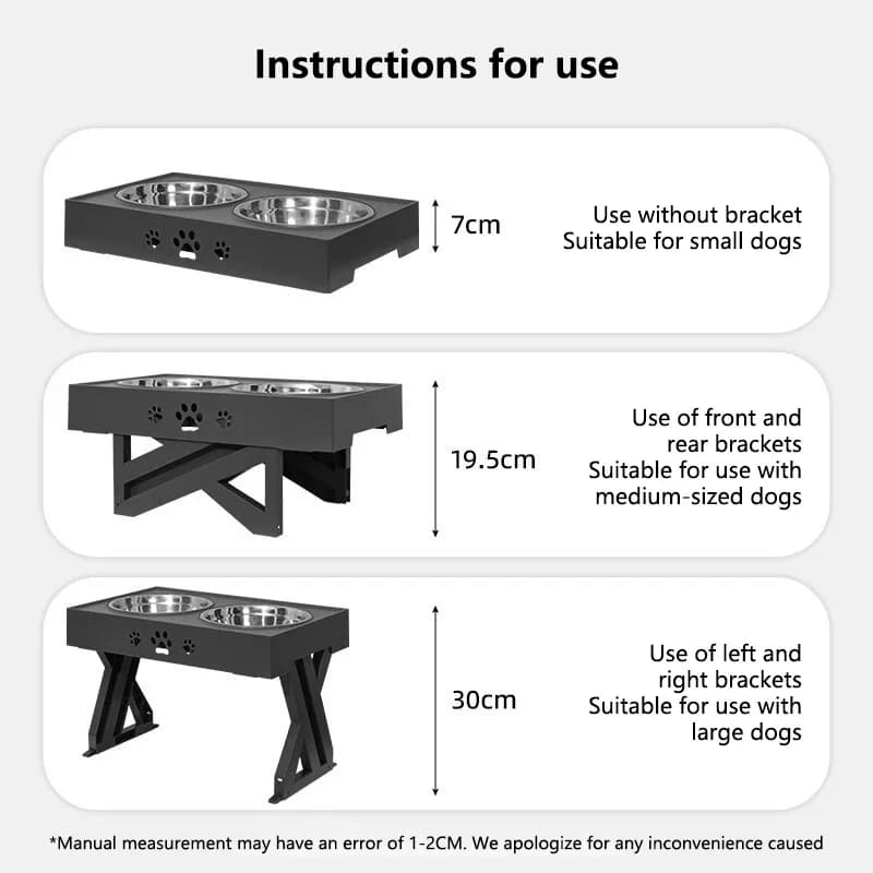 Adjustable Elevated Pet Dining Table