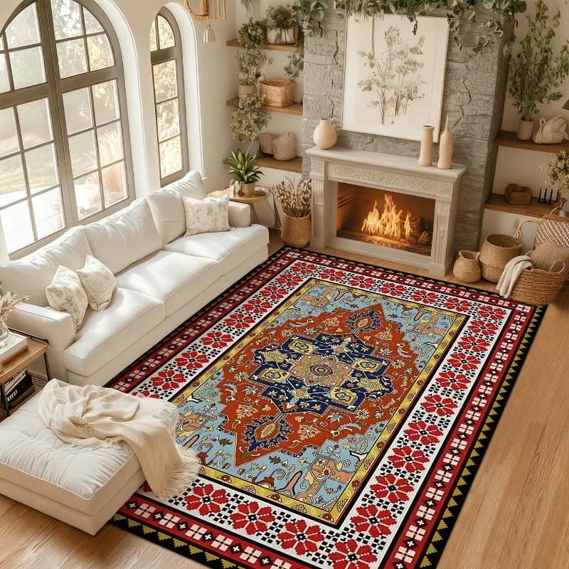 Living Room Bedroom Carpet Large Bohemian Area Rugs Iranian Style Machine Washable Persian Morocco Custom Rugs