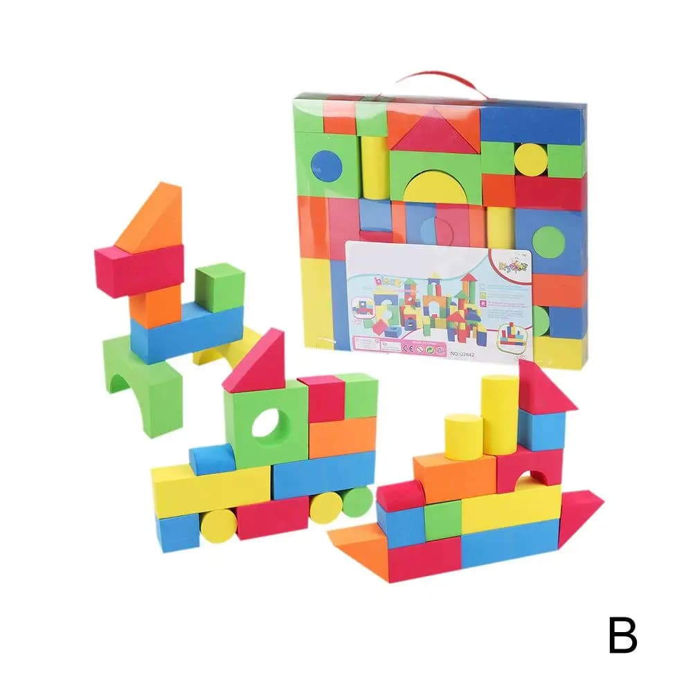 EVA Foam Building Blocks Set with Storage Bag