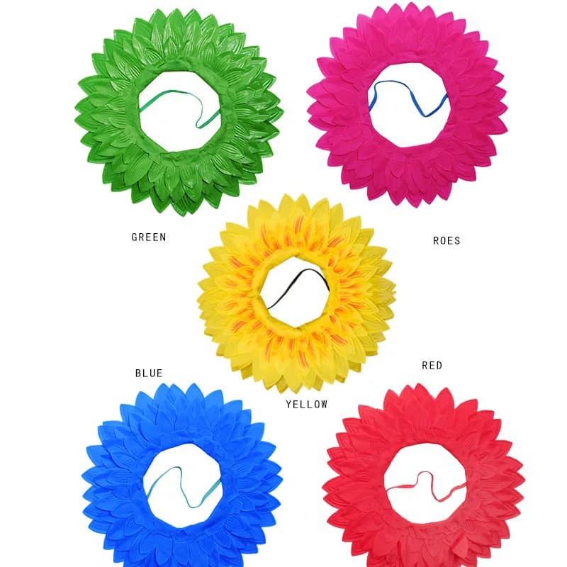 Sunflower Clown Mask Headgear Party Prop