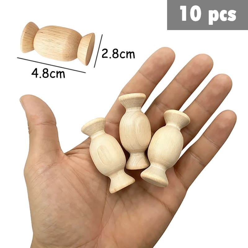 Wooden Candy Building Blocks DIY Painting Set