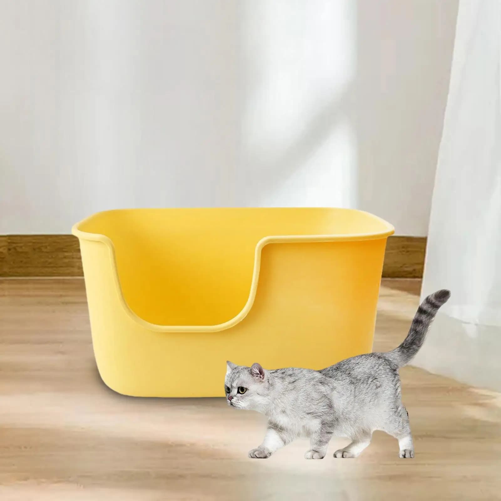 Pet Litter Trays with High Sides Pet Supplies Large Pan Splashproof Potty Toilet for Small Animals Kitten Hamsters Kitty Rabbit
