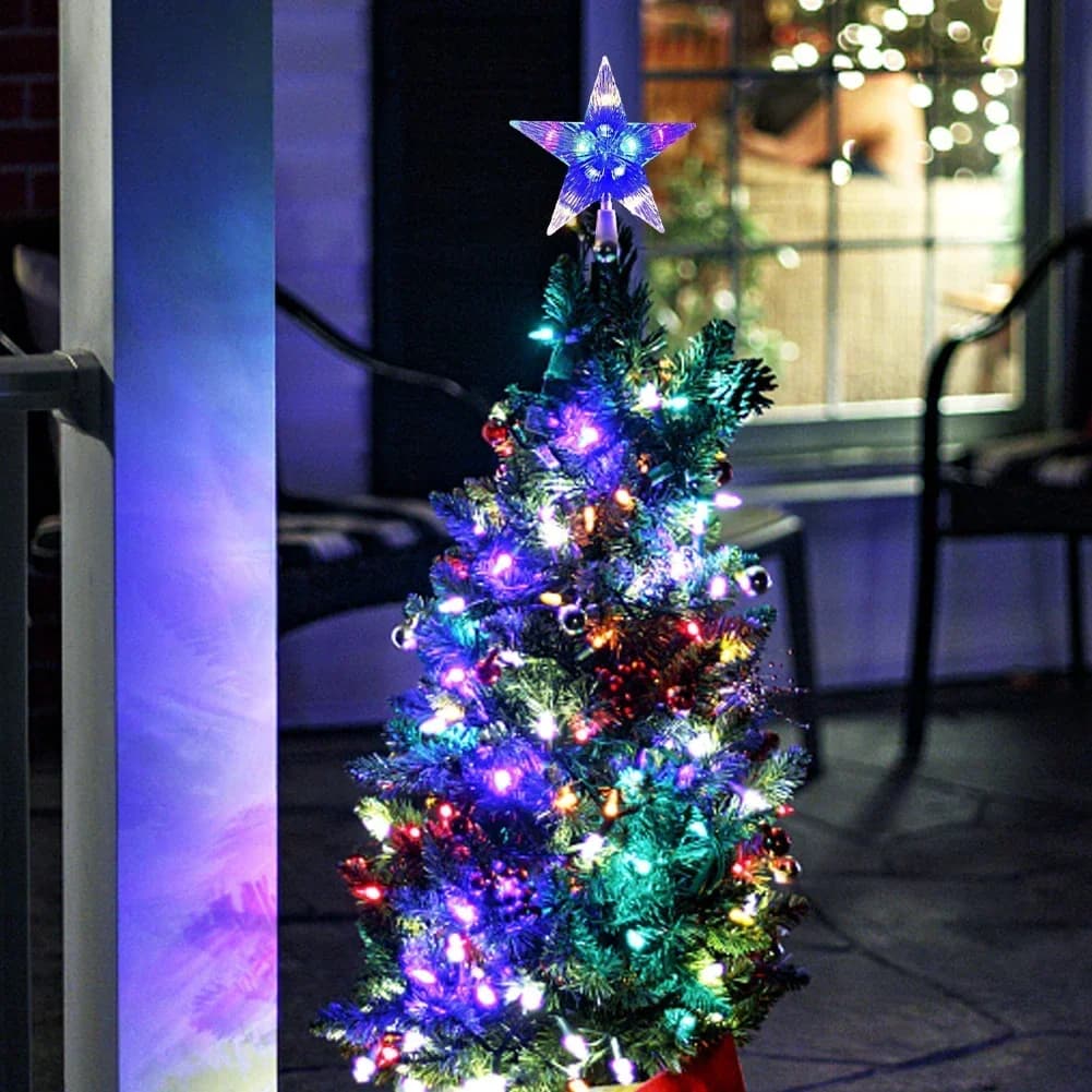 LED Christmas Tree Top Star Light