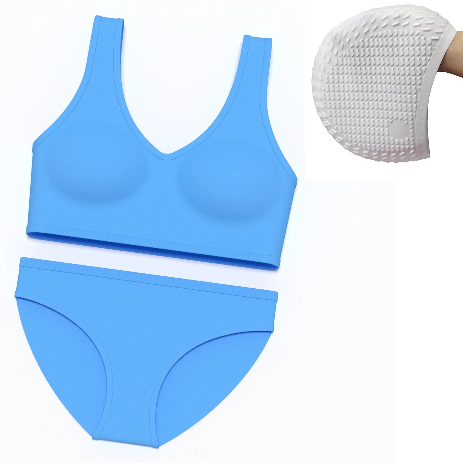 Women's Silicone Waterproof Swimwear Set