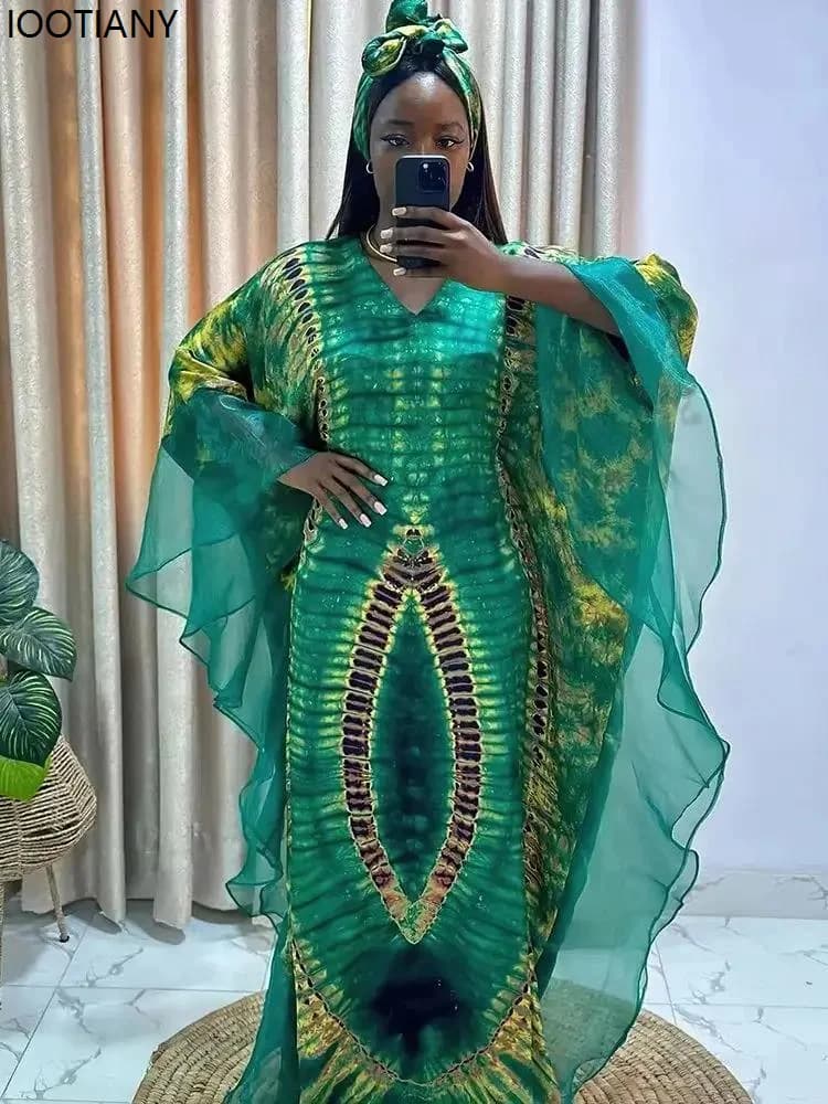 African Ankara Kaftan Maxi Dress