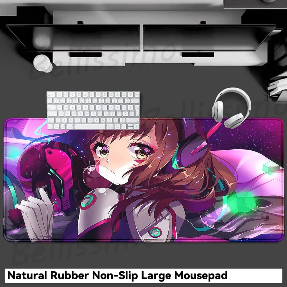 Gaming Accessories O-Overwatch D-D.va Mouse Pad Large Keyboard Mousepad Pc Cabinet Deskmat Xxl Extended Mats Gamer Mausepad