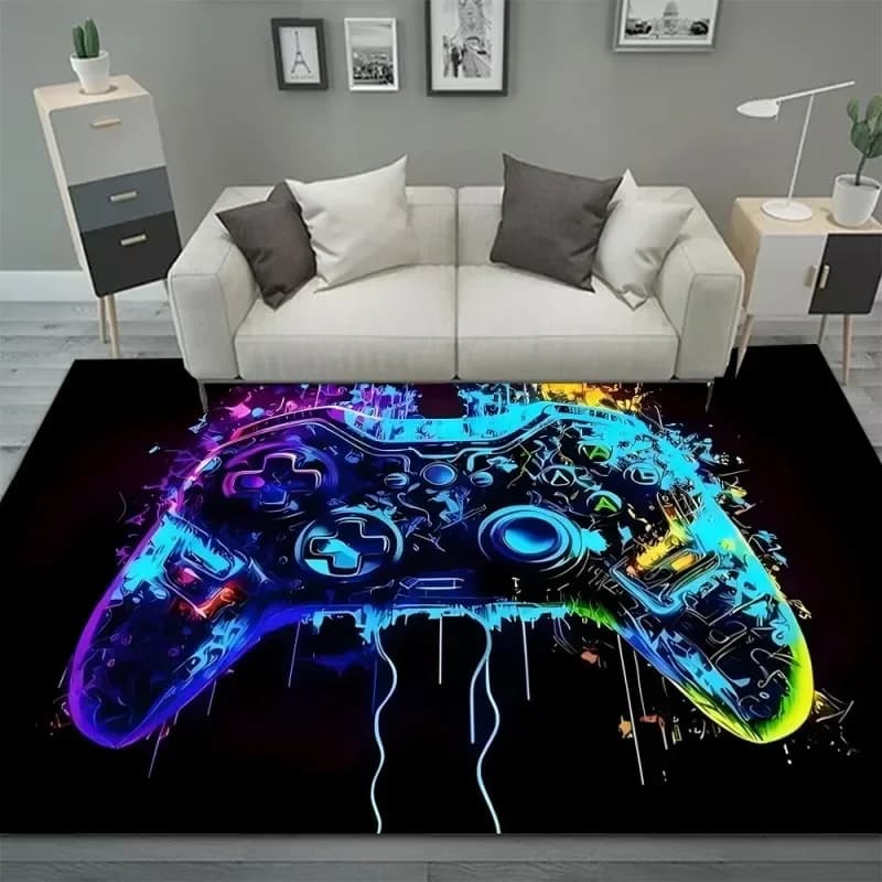 Gaming Controller Design Flannel Rug