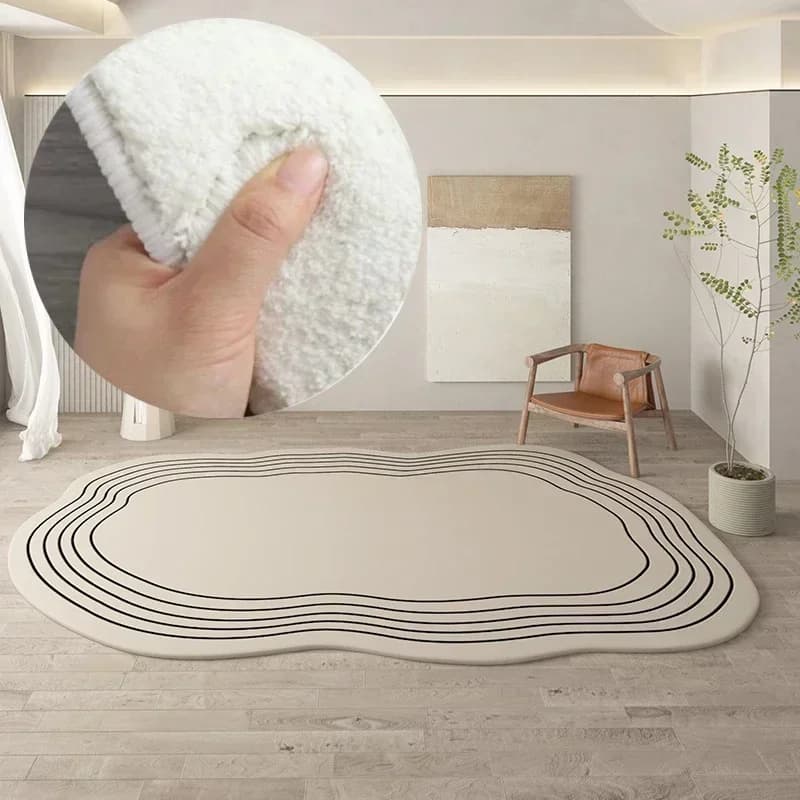 White Shaggy Large Area Rug For Home