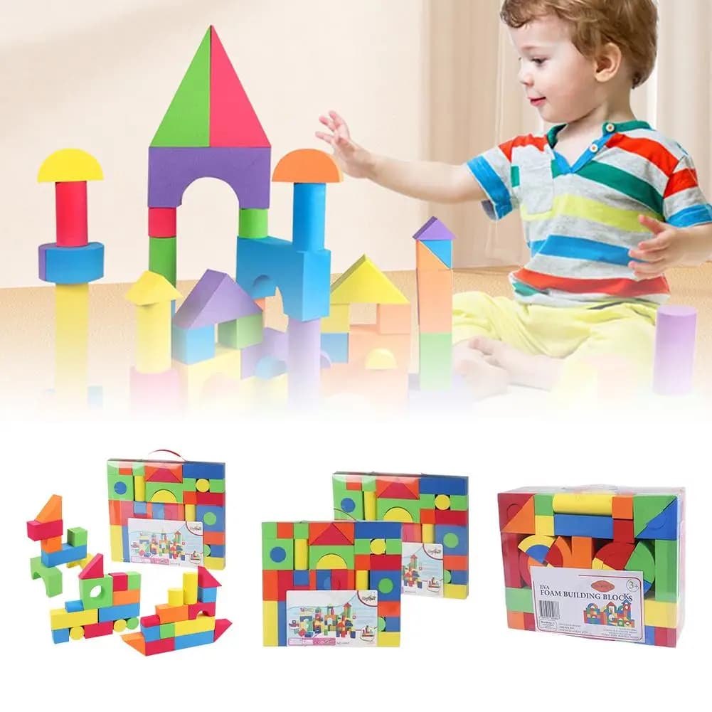 EVA Foam Building Blocks Set with Storage Bag