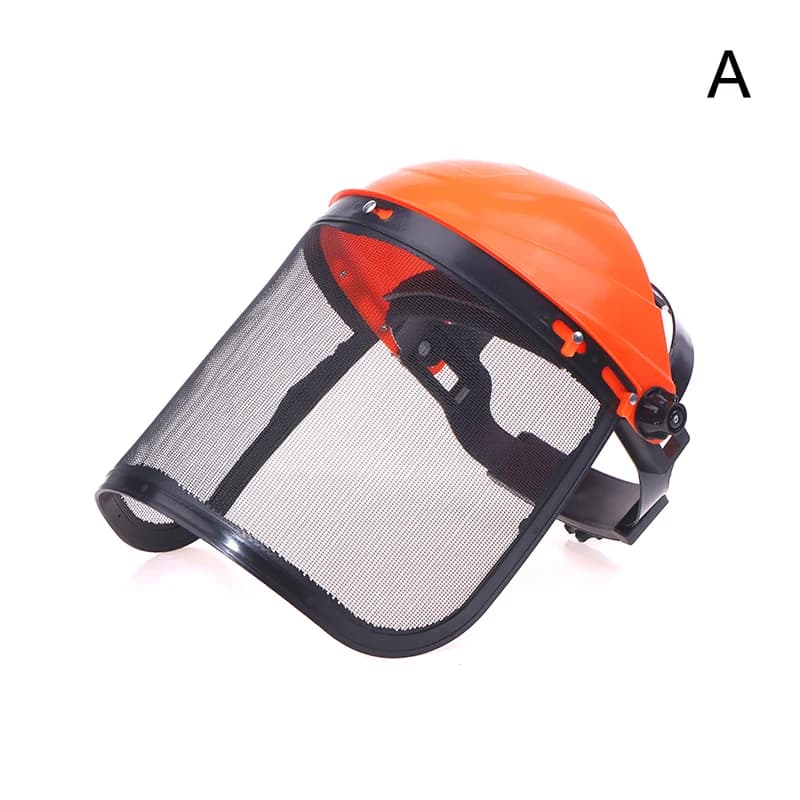 Garden Grass Trimmer Helmet Hat, Full Face Mesh Visor, Brush Cutter Yard Mowing Face Cover Guard