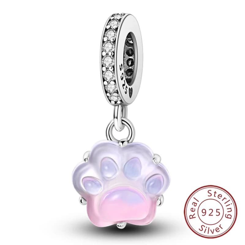 Pink Sterling Silver Charm Pendant