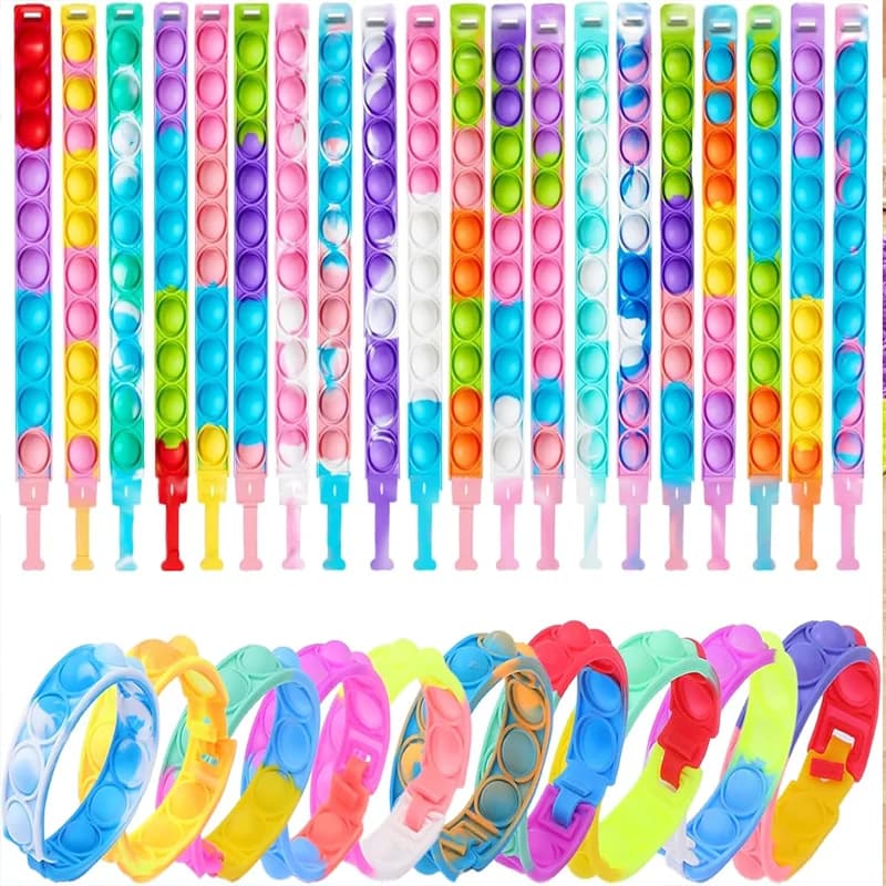 Pop Fidget Bracelets Bulk Party Favors