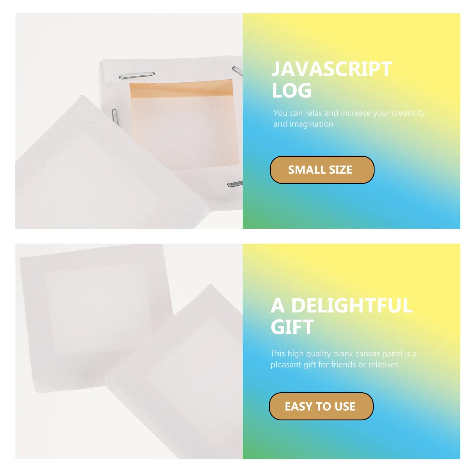 Mini Stretched Canvas Panels 5x5cm, 12-Pack