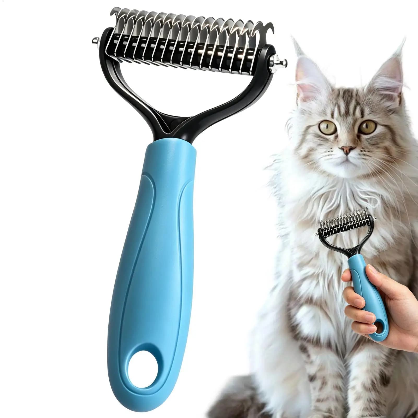 Double Sided Dog Undercoat Rake Brush