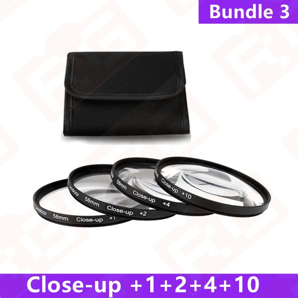 Camera Lens Filter Kit with ND and Macro Lenses