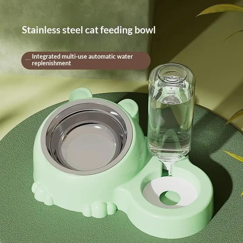 2-in-1 Tilted Auto Water Feeder Bowl