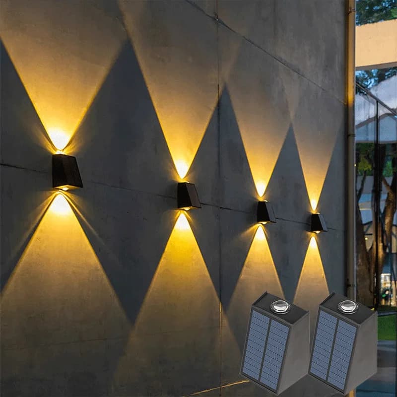 LED Solar Lights Outdoor Solar Powered Wall Lamp Waterproof Outdoor Garden Decorations Sunlight for Street Balcony Villa Lamp