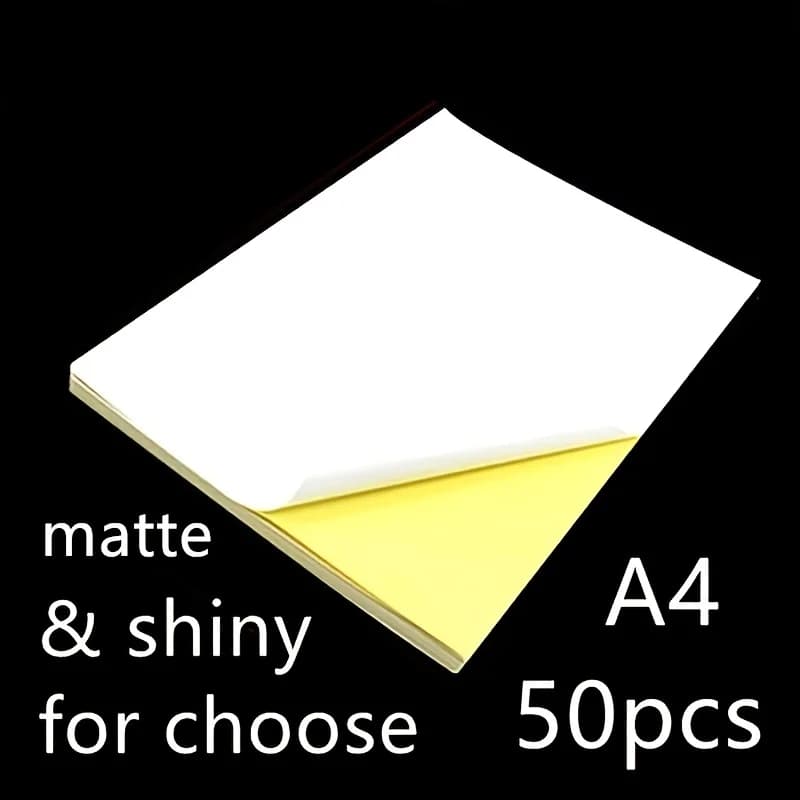 A4 Self Adhesive Sticker Paper, 50 Sheets