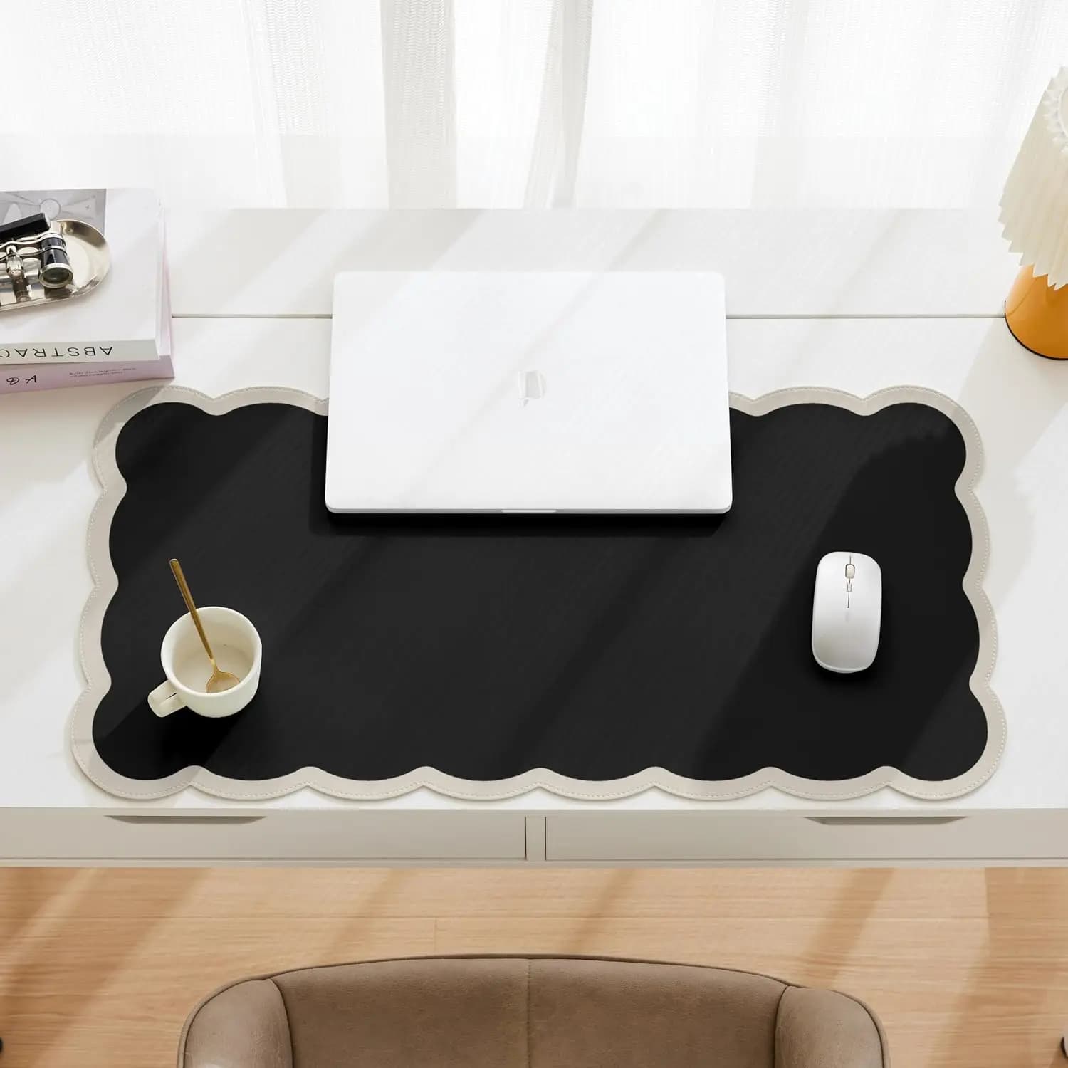 Scalloped Large Desk Mat