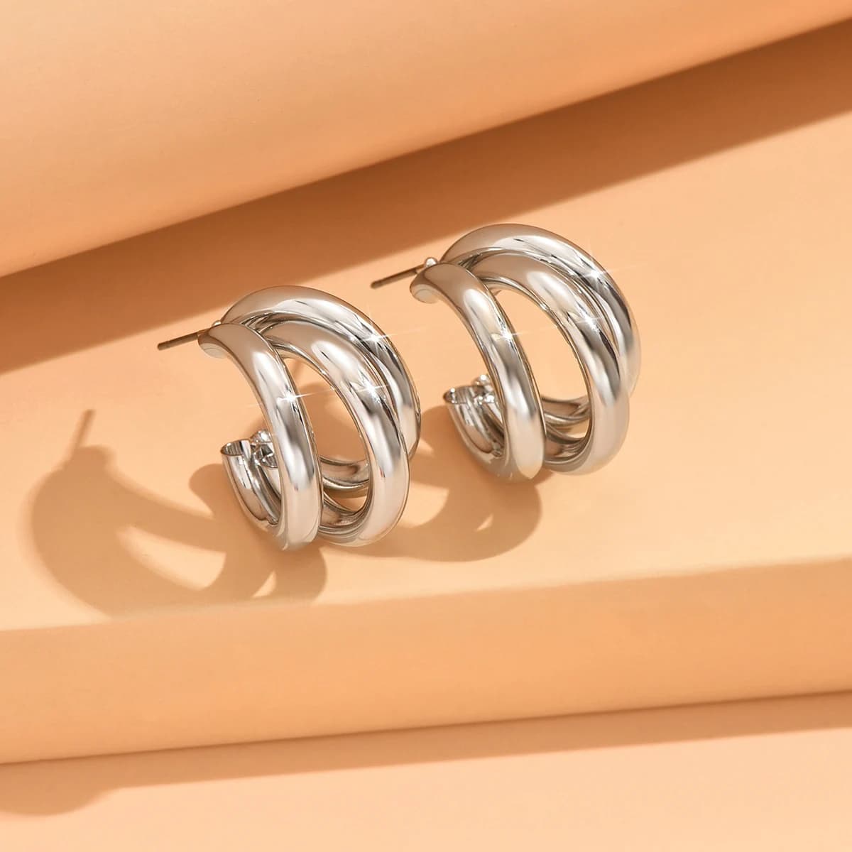 Gold Circled Hoop Earring