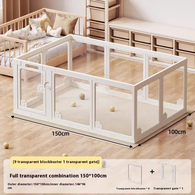Indoor Clear Acrylic Pet Playpen Easy Assemble Transparent Dog Playpen for Puppy Bunny Cat Pig - Pet Barrier