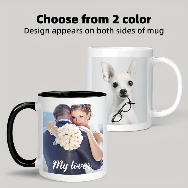 Custom Photo & Text/Logo Mug - 11oz Coffee Cup with Your Own Picture & Textcustom Gifts for Men Women High Quality Water Cup