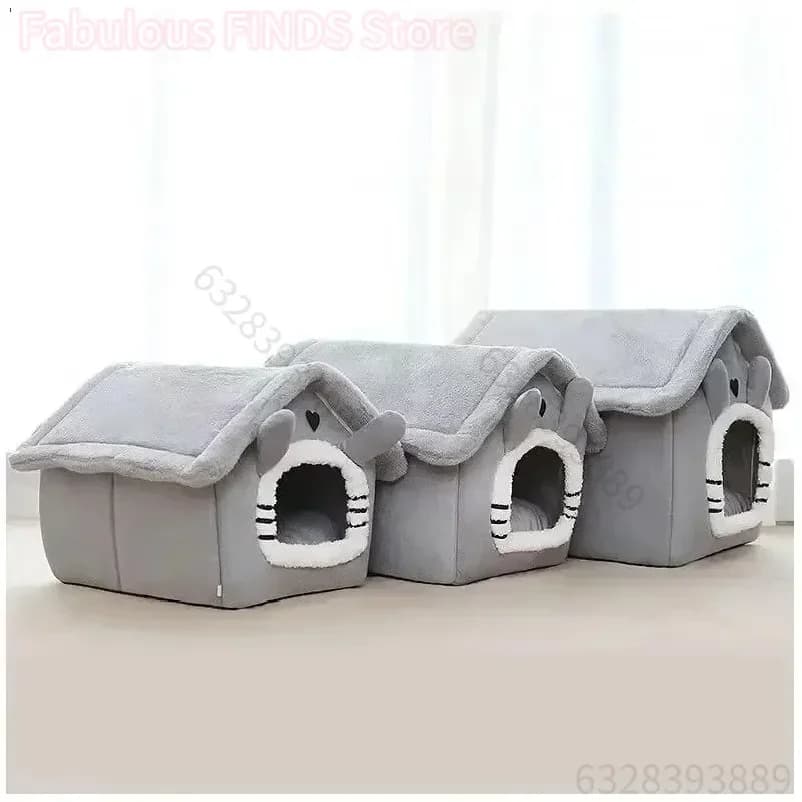 Indoor Warm Dog House Soft Pet Bed Tent