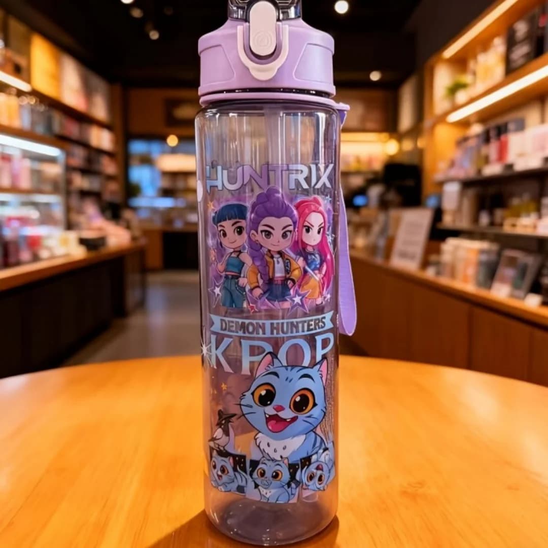 Water Bottles 750ml High-capacity Drinking Straw Cup Portable Girl Outdoor Bottles Office School Kid School Gym Sport