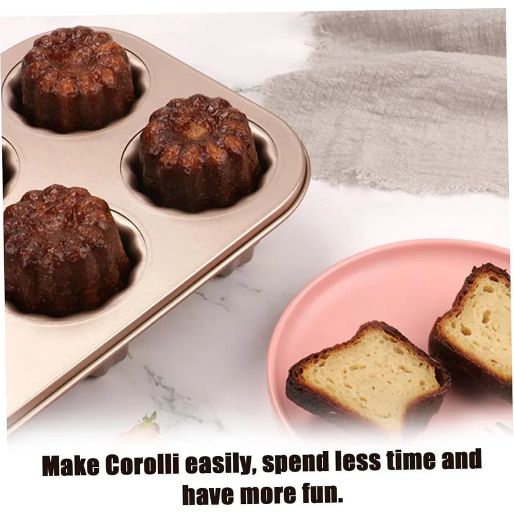 12-Cavity Carbon Steel Canelé Mold