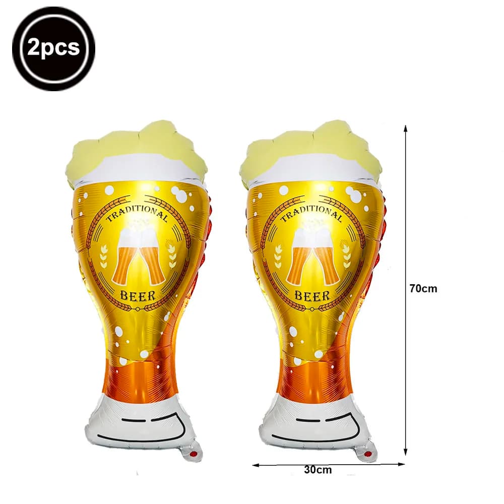 Adult Birthday Party Whisky Champagne Beer Cups Balloon Beer Cheers Father's Day 30th 40th 50th 60th Birthday Party Decor