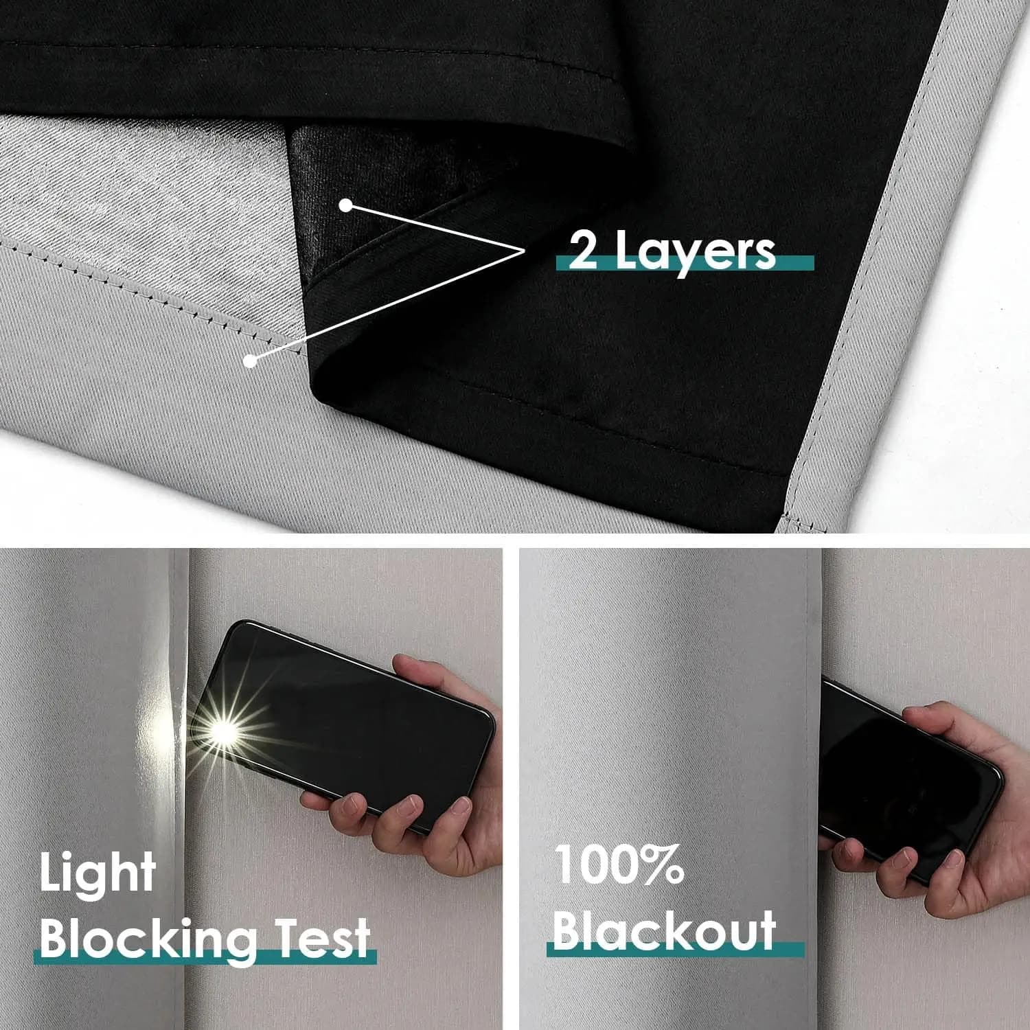 Blackout Curtains Eyelet Thermal Insulated