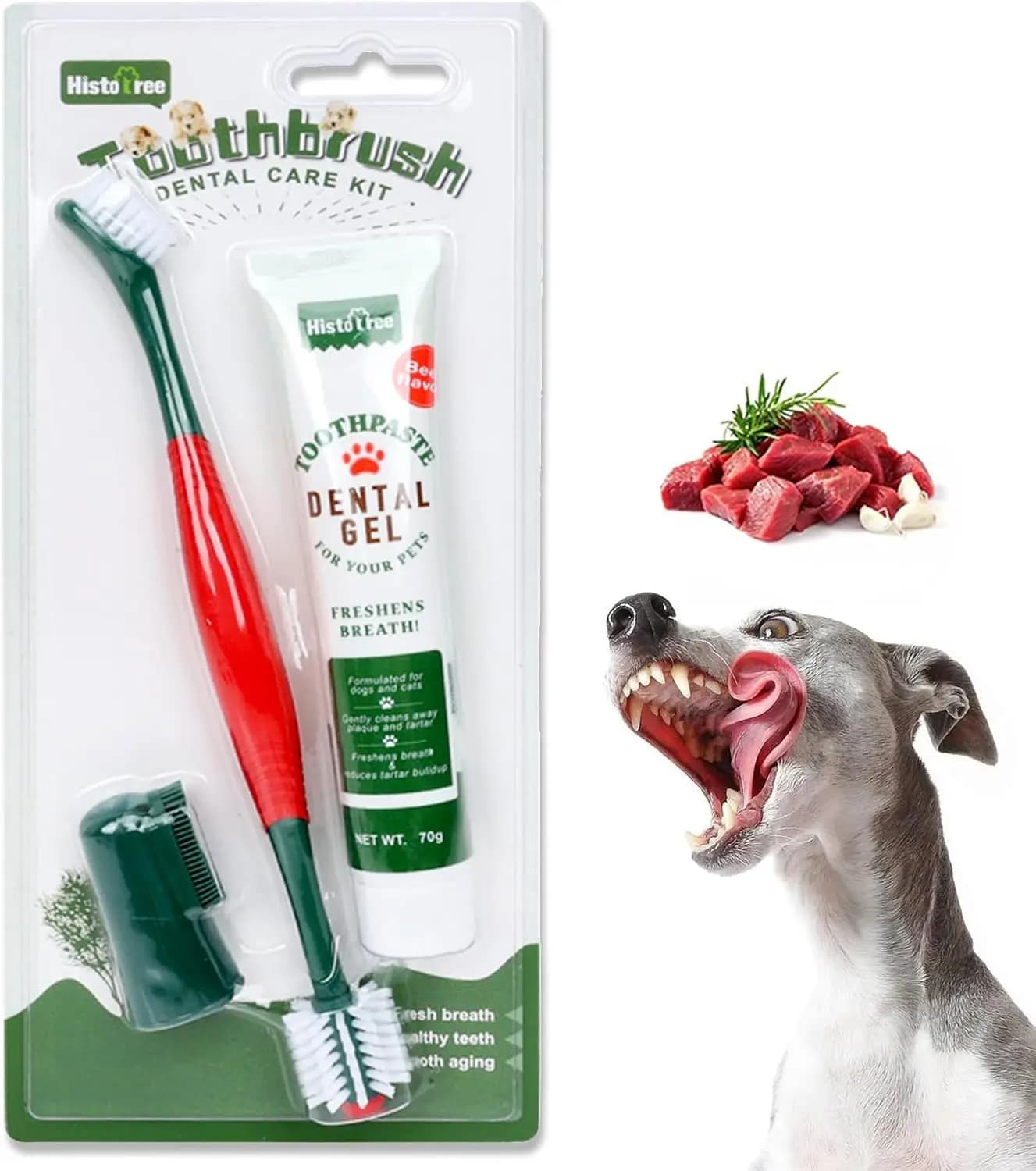 Dog Toothbrush and Toothpaste Kit